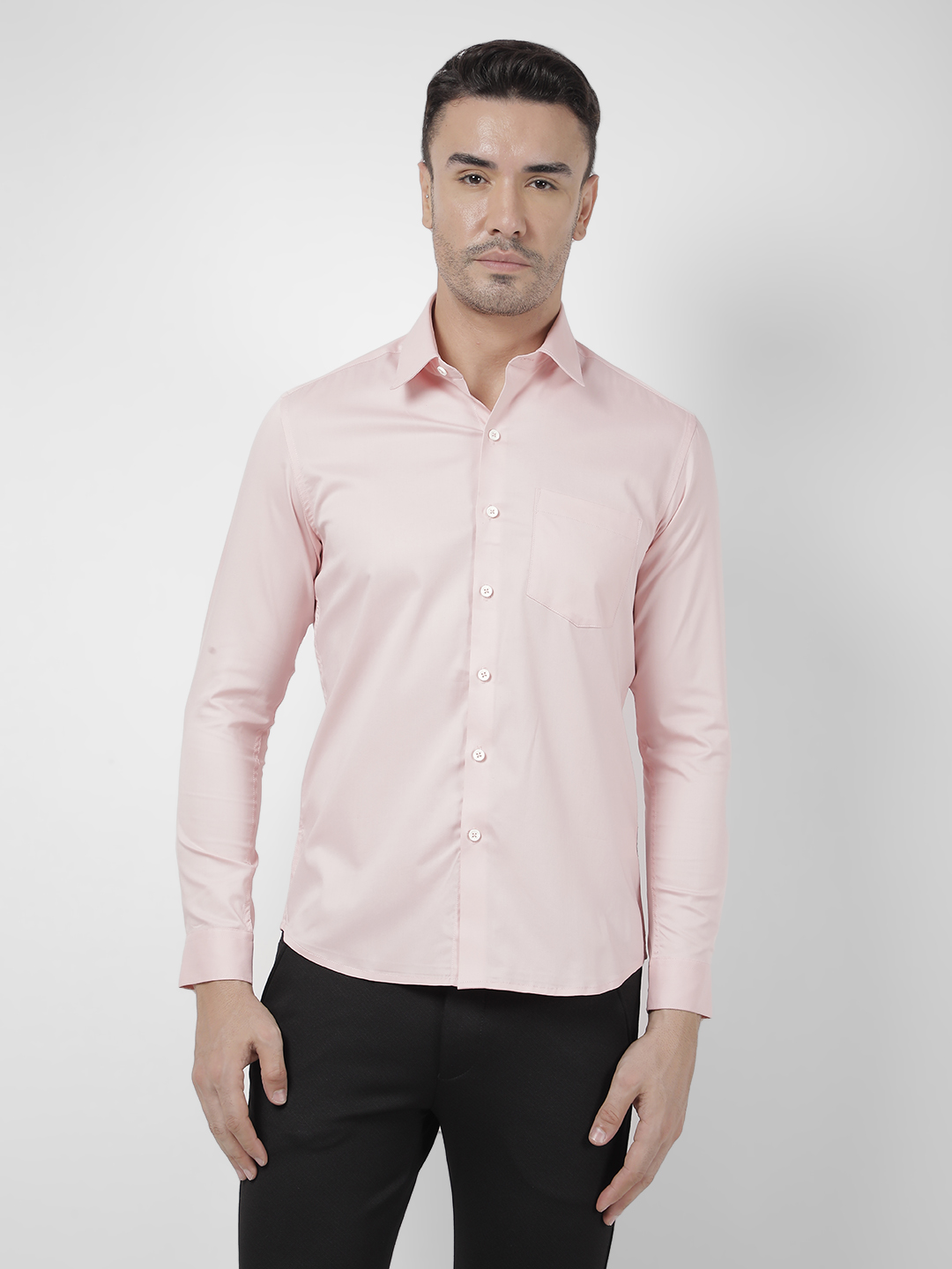 Numero Uno Men SOLID Pink Shirt